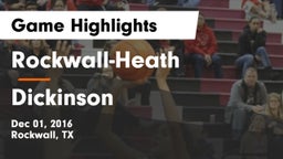 Rockwall-Heath  vs Dickinson  Game Highlights - Dec 01, 2016