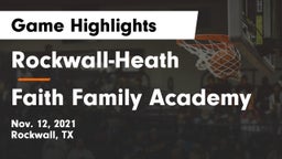 Rockwall-Heath  vs Faith Family Academy Game Highlights - Nov. 12, 2021