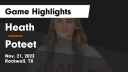 Heath  vs Poteet  Game Highlights - Nov. 21, 2023