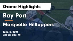 Bay Port  vs Marquette Hilltoppers Game Highlights - June 8, 2021