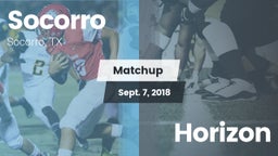 Matchup: Socorro  vs. Horizon 2018