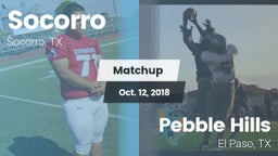 Matchup: Socorro  vs. Pebble Hills  2018