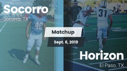 Matchup: Socorro  vs. Horizon  2019