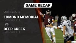 Recap: Edmond Memorial  vs. Deer Creek  2016