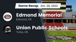 Recap: Edmond Memorial  vs. Union Public Schools 2022