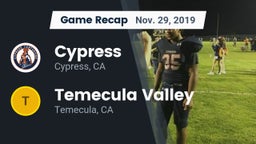 Recap: Cypress  vs. Temecula Valley  2019