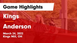 Kings  vs Anderson  Game Highlights - March 24, 2022