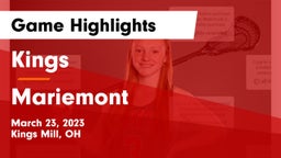 Kings  vs Mariemont  Game Highlights - March 23, 2023