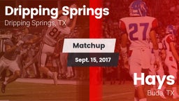 Matchup: Dripping Springs vs. Hays  2017