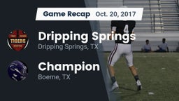 Recap: Dripping Springs  vs. Champion  2017