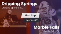 Matchup: Dripping Springs vs. Marble Falls  2017