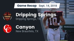 Recap: Dripping Springs  vs. Canyon  2018