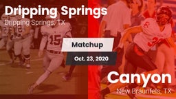 Matchup: Dripping Springs vs. Canyon  2020