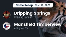 Recap: Dripping Springs  vs. Mansfield Timberview  2020