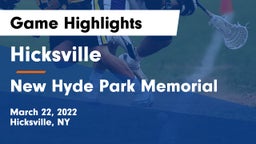 Hicksville  vs New Hyde Park Memorial  Game Highlights - March 22, 2022
