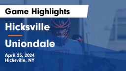 Hicksville  vs Uniondale  Game Highlights - April 25, 2024