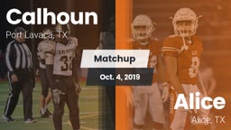 Matchup: Calhoun  vs. Alice  2019