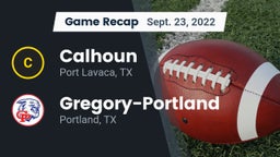 Recap: Calhoun  vs. Gregory-Portland  2022