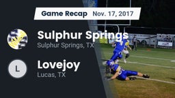 Recap: Sulphur Springs  vs. Lovejoy  2017