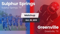 Matchup: Sulphur Springs vs. Greenville  2019
