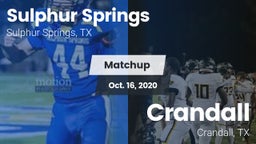 Matchup: Sulphur Springs vs. Crandall  2020
