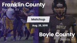 Matchup: Franklin County vs. Boyle County  2018