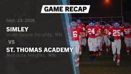 Recap: Simley  vs. St. Thomas Academy   2016