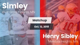 Matchup: Simley  vs. Henry Sibley  2018