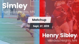 Matchup: Simley  vs. Henry Sibley  2019