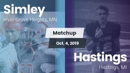 Matchup: Simley  vs. Hastings  2019