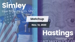 Matchup: Simley  vs. Hastings  2020