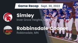 Recap: Simley  vs. Robbinsdale Cooper  2022