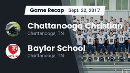 Recap: Chattanooga Christian  vs. Baylor School 2017