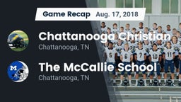 Recap: Chattanooga Christian  vs. The McCallie School 2018