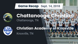 Recap: Chattanooga Christian  vs. Christian Academy of Knoxville 2018