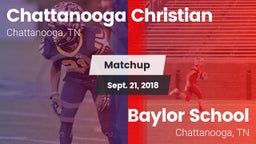Matchup: Chattanooga vs. Baylor School 2018
