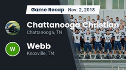 Recap: Chattanooga Christian  vs. Webb  2018