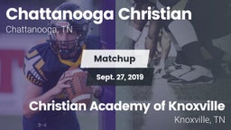 Matchup: Chattanooga vs. Christian Academy of Knoxville 2019