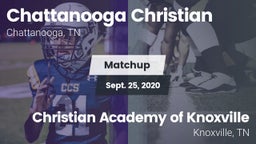 Matchup: Chattanooga vs. Christian Academy of Knoxville 2020