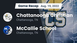 Recap: Chattanooga Christian  vs. McCallie School 2022