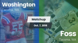 Matchup: Washington High vs. Foss  2016