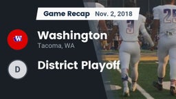 Recap: Washington  vs. District Playoff 2018