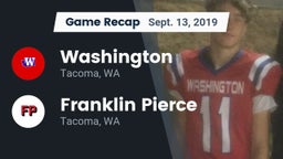 Recap: Washington  vs. Franklin Pierce  2019