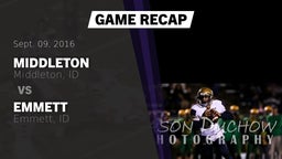 Recap: Middleton  vs. Emmett  2016