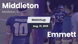 Matchup: Middleton High vs. Emmett  2018