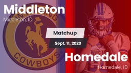 Matchup: Middleton High vs. Homedale  2020