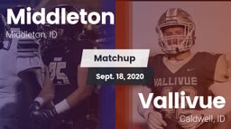 Matchup: Middleton High vs. Vallivue  2020
