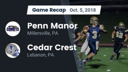 Recap: Penn Manor  vs. Cedar Crest  2018