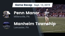 Recap: Penn Manor  vs. Manheim Township  2019