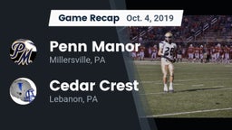Recap: Penn Manor  vs. Cedar Crest  2019